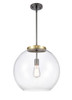 Athens - 1 Light - 16 inch - Black Antique Brass - Stem Hung - Pendant (221-1S-BAB-G122-16-LED)