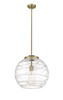 Athens Deco Swirl - 1 Light - 16 inch - Antique Brass - Stem Hung - Pendant (221-1S-AB-G1213-16)