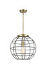 Lake Placid - 1 Light - 16 inch - Antique Brass - Pendant (221-1S-AB-CE-16-BK)