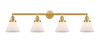 Cone - 4 Light - 44 inch - Satin Gold - Bath Vanity Light (215-SG-G41-LED)
