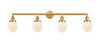 Beacon - 4 Light - 42 inch - Satin Gold - Bath Vanity Light (215-SG-G201-6-LED)