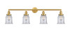 Canton - 4 Light - 42 inch - Satin Gold - Bath Vanity Light (215-SG-G182-LED)