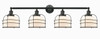 Bell Cage - 4 Light - 44 inch - Matte Black - Bath Vanity Light (215-BK-G71-CE-LED)