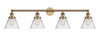 Cone - 4 Light - 44 inch - Brushed Brass - Bath Vanity Light (215-BB-G42-LED)