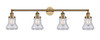 Bellmont - 4 Light - 42 inch - Brushed Brass - Bath Vanity Light (215-BB-G194)