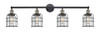 Bell Cage - 4 Light - 42 inch - Black Antique Brass - Bath Vanity Light (215-BAB-G54-CE-LED)