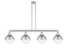 Hampden - 4 Light - 54 inch - Brushed Satin Nickel - Stem Hung - Island Light (214-SN-HFS-84-SN-LED)