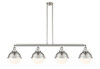 Hampden - 4 Light - 54 inch - Brushed Satin Nickel - Stem Hung - Island Light (214-SN-HFS-81-SN-LED)
