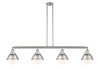 Hampden - 4 Light - 52 inch - Brushed Satin Nickel - Stem Hung - Island Light (214-SN-HFS-61-SN-LED)