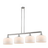 Bell - 4 Light - 54 inch - Brushed Satin Nickel - Stem Hung - Island Light (214-SN-G71-L-LED)