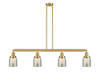 Bell - 4 Light - 50 inch - Satin Gold - Stem Hung - Island Light (214-SG-G58)