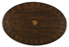 Grace 38 in W Oval Wood Traditional Queen Anne Coffee Table, Dark Brown (3012024)