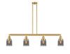 Bell - 4 Light - 50 inch - Satin Gold - Stem Hung - Island Light (214-SG-G53)