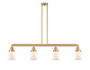Bell - 4 Light - 50 inch - Satin Gold - Stem Hung - Island Light (214-SG-G51)