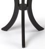 Gerard 24 in W Round Wood 3 Leg Side Table, Black (7007111)