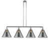 Cone - 4 Light - 56 inch - Polished Chrome - Stem Hung - Island Light (214-PC-G43-L)