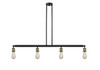 Bare Bulb - 4 Light - 48 inch - Black Antique Brass - Stem Hung - Island Light (214-BAB)