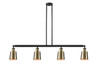 Addison - 4 Light - 50 inch - Black Antique Brass - Stem Hung - Island Light (214-BAB-M9-AB)