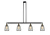 Chatham - 4 Light - 51 inch - Black Antique Brass - Stem Hung - Island Light (214-BAB-G142-LED)