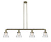 Cone - 4 Light - 51 inch - Antique Brass - Stem Hung - Island Light (214-AB-G62-LED)
