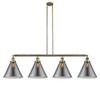 Cone - 4 Light - 56 inch - Antique Brass - Stem Hung - Island Light (214-AB-G43-L-LED)