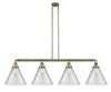 Cone - 4 Light - 56 inch - Antique Brass - Stem Hung - Island Light (214-AB-G42-L-LED)