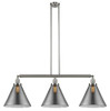 Cone - 3 Light - 44 inch - Brushed Satin Nickel - Stem Hung - Island Light (213-SN-G43-L)