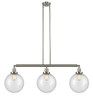 Beacon - 3 Light - 42 inch - Brushed Satin Nickel - Stem Hung - Island Light (213-SN-G204-10-LED)