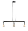 Bare Bulb - 3 Light - 38 inch - Polished Chrome - Stem Hung - Island Light (213-PC-LED)