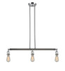 Bare Bulb - 3 Light - 38 inch - Polished Chrome - Stem Hung - Island Light (213-PC)