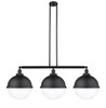 Hampden - 3 Light - 45 inch - Matte Black - Stem Hung - Island Light (213-BK-HFS-122-BK)