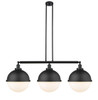 Hampden - 3 Light - 45 inch - Matte Black - Stem Hung - Island Light (213-BK-HFS-121-BK)