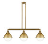 Hampden - 3 Light - 42 inch - Brushed Brass - Stem Hung - Island Light (213-BB-HFS-82-BB)
