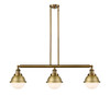 Hampden - 3 Light - 40 inch - Brushed Brass - Stem Hung - Island Light (213-BB-HFS-61-BB)