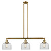Bell - 3 Light - 41 inch - Brushed Brass - Stem Hung - Island Light (213-BB-G72-LED)