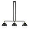 Hampden - 3 Light - 42 inch - Black Antique Brass - Stem Hung - Island Light (213-BAB-HFS-82-BK-LED)