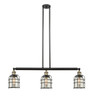 Bell Cage - 3 Light - 39 inch - Black Antique Brass - Stem Hung - Island Light (213-BAB-G58-CE)