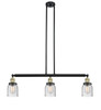 Bell - 3 Light - 38 inch - Black Antique Brass - Stem Hung - Island Light (213-BAB-G54)