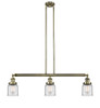 Bell - 3 Light - 38 inch - Antique Brass - Stem Hung - Island Light (213-AB-G52)
