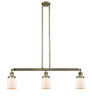 Bell - 3 Light - 38 inch - Antique Brass - Stem Hung - Island Light (213-AB-G51)