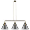 Cone - 3 Light - 44 inch - Antique Brass - Stem Hung - Island Light (213-AB-G43-L-LED)