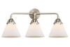 Cone - 3 Light - 26 inch - Brushed Satin Nickel - Bath Vanity Light (288-3W-SN-G41)