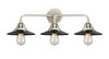 Railroad - 3 Light - 26 inch - Polished Nickel - Bath Vanity Light (288-3W-PN-M6-BK-LED)
