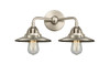 Railroad - 2 Light - 16 inch - Brushed Satin Nickel - Bath Vanity Light (288-2W-SN-M2-SN)