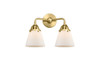 Cone - 2 Light - 14 inch - Satin Gold - Bath Vanity Light (288-2W-SG-G61-LED)