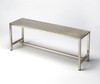 Tribeca 435 in W Rectangular Iron Bench, Silver (6125025)