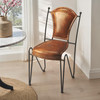 Butler Specialty Company Coriander Iron & Leather Side Chair, Medium Brown (6182344)