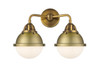 Hampden - 2 Light - 15 inch - Brushed Brass - Bath Vanity Light (288-2W-BB-HFS-61-BB-LED)