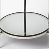 Jolene 17 in W Round Mirrored and Metal Side Table, Silver (3940140)