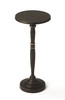 Butler Specialty Company Langford  Indoor 10 in. W Round Metal Pedestal Base Side Table, Black (4325025)